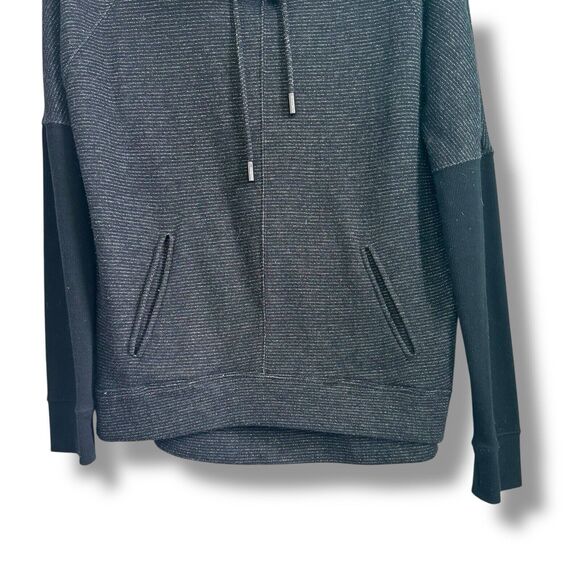 Betsey Johnson Performance Black Striped Cowl Neck Pullover Womens Size M - Picture 3 of 9